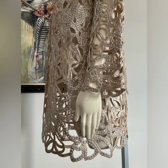 RANI ARABELLA Gold Lace Topper Jacket - Picture 13 of 15